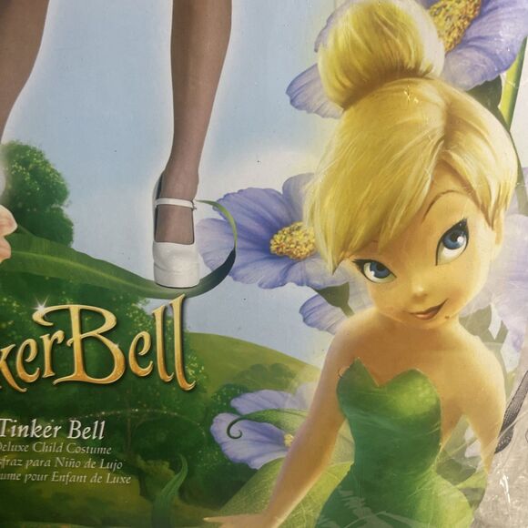 Disguise Disney Tinker Bell Childs Tween 10-12 Fairy w/ Wings Costume Halloween - Picture 4 of 7